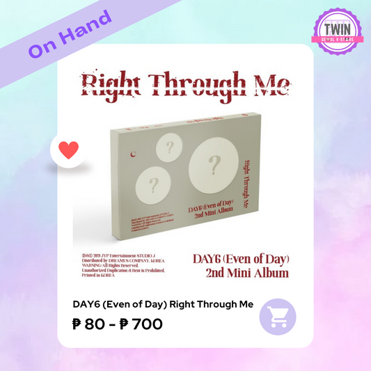 [ON HAND] DAY6 (Even of Day) - Mini Album Vol. 2 [Right Through Me]